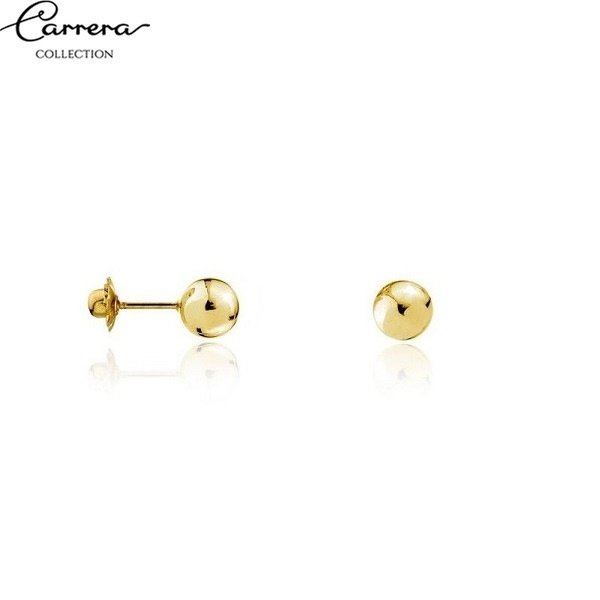 Pendientes Bola Oro cierre tuerca 18k (varios tamaños) - Imagen 4