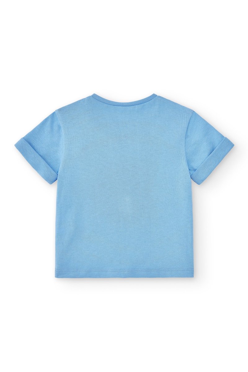 Conjunto niño camiseta azul y bermuda de rayas - Imagen 7