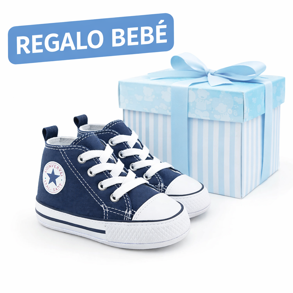 CONVERSE – Zapatillas Baby All Star First Star Hi Navy Bebé Azul Vaquero 88865 Edición Limitada - Imagen 3