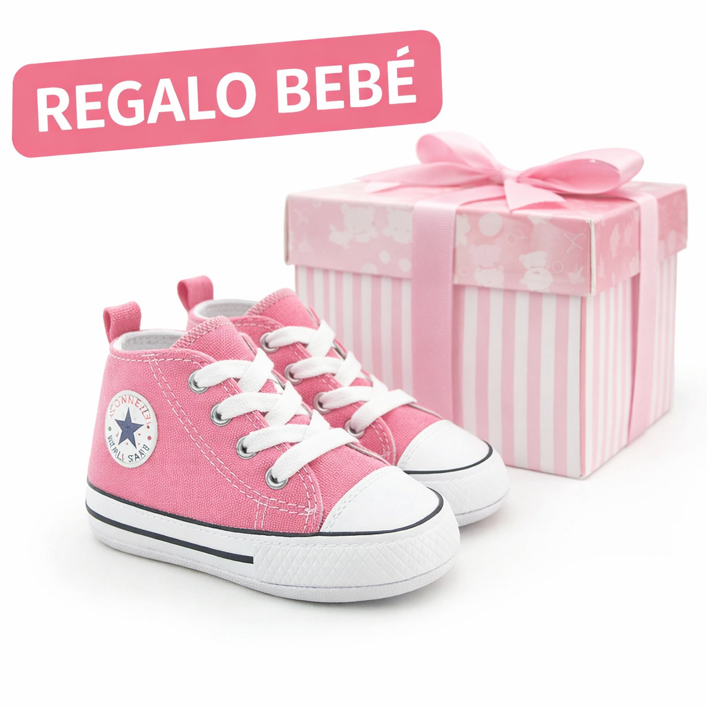 CONVERSE – Zapatillas Converse First Star Hi Bebé Rosa Chuck Taylor T19-20 - Imagen 4