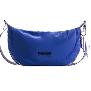 DESIGUAL – Bolso Happy Bag Kuwai – Bandolera Mujer Azul, Talla Única
