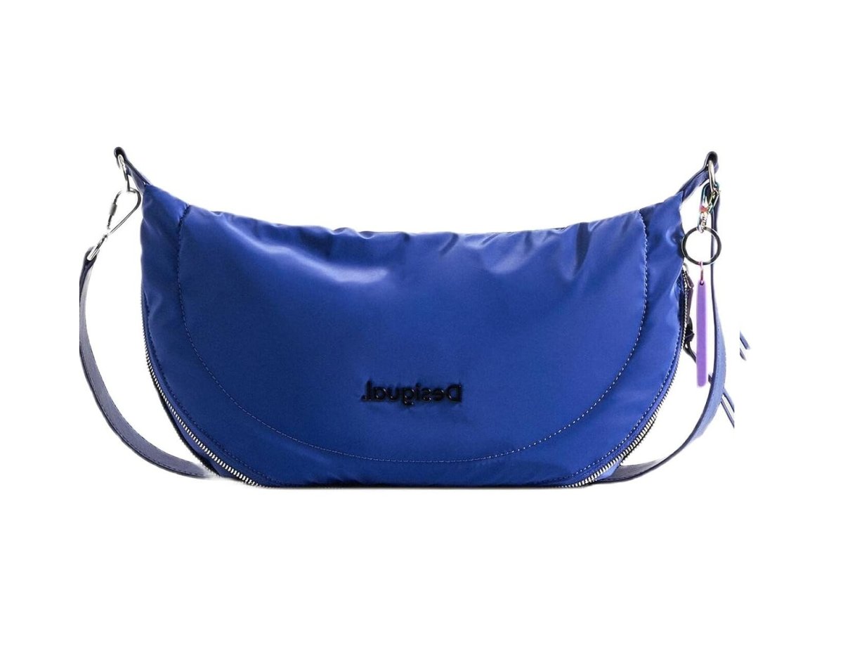 DESIGUAL – Bolso Happy Bag Kuwai – Bandolera Mujer Azul, Talla Única