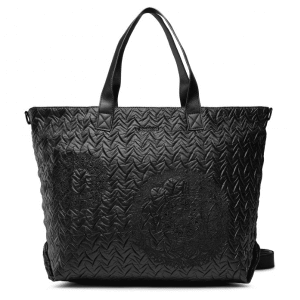 DESIGUAL – Bolso Shopper Grande Negro Desigual Azalea Namibia Mandalas (21WAXP97)