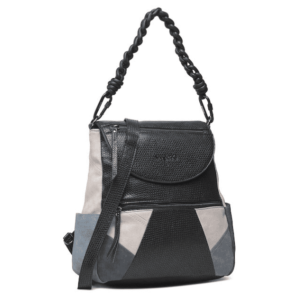 DESIGUAL – Desigual Sterlina Positano Mochila Bolso 2 en 1 mujer negro azul - Imagen 5