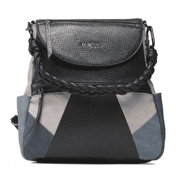 DESIGUAL – Desigual Sterlina Positano Mochila Bolso 2 en 1 mujer negro azul - Imagen 8