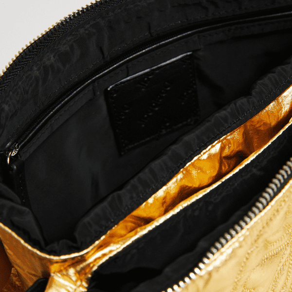 DESIGUAL – Bolso Desigual Big Big Dortmund Dorado Mujer | Bandolera Glamour Edición Limitada 21WAXAA8 - Imagen 6