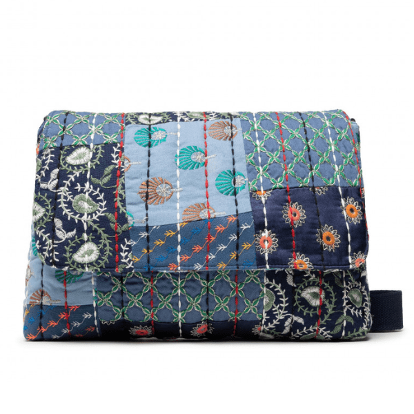 DESIGUAL – Bolso Desigual Boro Japanese Vera – Bandolera boho patchwork azul 21WAXA91/5000 - Imagen 2