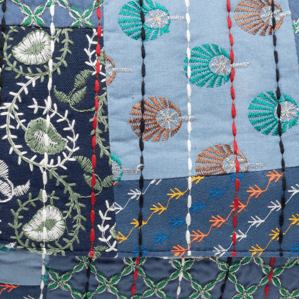 DESIGUAL – Bolso Desigual Boro Japanese Vera – Bandolera boho patchwork azul 21WAXA91/5000 - Imagen 5