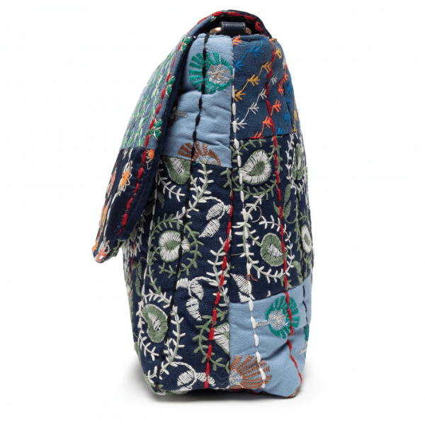 DESIGUAL – Bolso Desigual Boro Japanese Vera – Bandolera boho patchwork azul 21WAXA91/5000 - Imagen 6