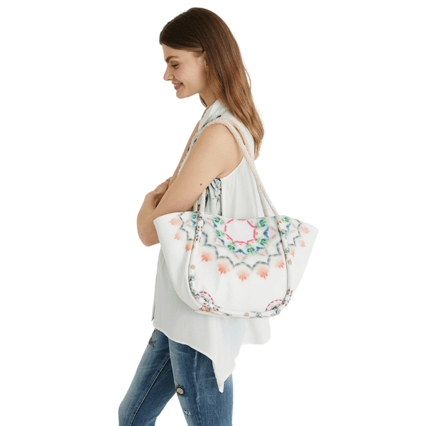 DESIGUAL – Bolso Desigual Breathe Rotty 21SAXPAT/1002 – Capazo Grande Multicolor Mujer - Imagen 8