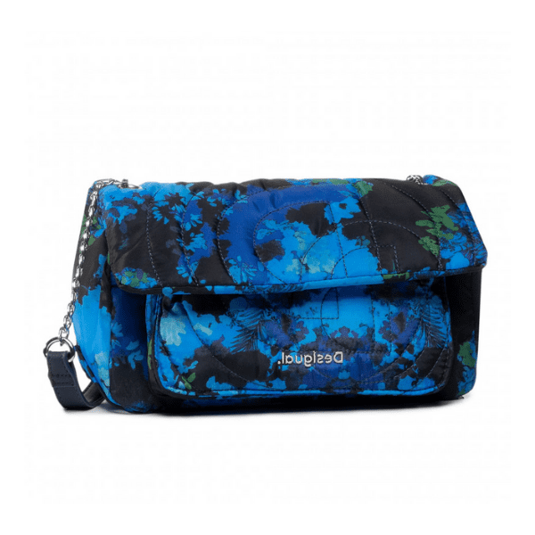 DESIGUAL – Bolso Bandolera Desigual Camoflower Zurich Azul 20SAXA34 - Imagen 2