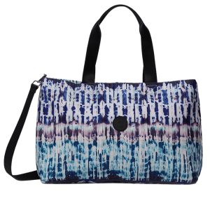 DESIGUAL – Bolso Duffle Bag Desigual Pleats Maxi azul tie-dye para viaje 21SQXW10/5095 Grande