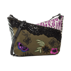 DESIGUAL – Bolso Mujer Bandolera Queen Miracle Harry Mini Tonos Verdes 20SAXA67 Patch