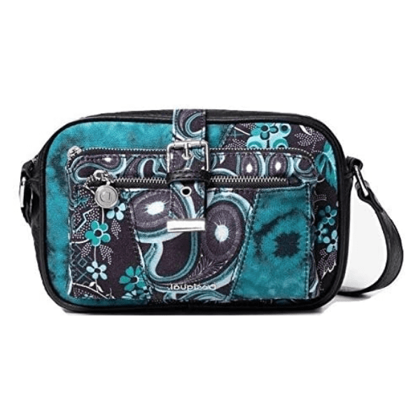 DESIGUAL – Bolso Bandolera Mujer Rep Galactic Green Oban Pequeño Verde Negro – 20SAXAX0 - Imagen 2