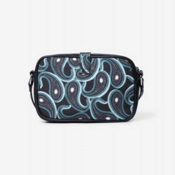 DESIGUAL – Bolso Bandolera Mujer Rep Galactic Green Oban Pequeño Verde Negro – 20SAXAX0 - Imagen 3