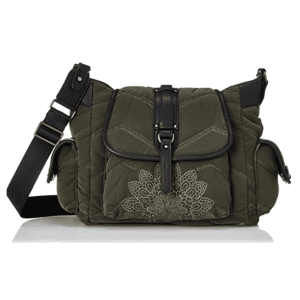DESIGUAL – Bolso bandolera Desigual Soko Kyoto verde con bordado mandala 20WAXACL