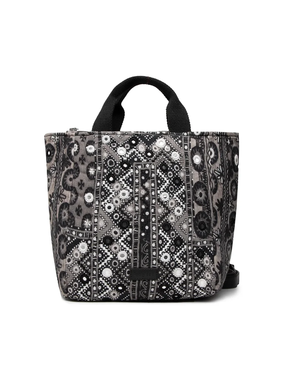 DESIGUAL – Bolso de Mujer Shopper Bohemian Flaire Vald Negro Pequeño - Imagen 5