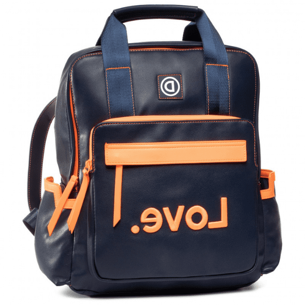 DESIGUAL – Mochila Back Fluor Randers Azul 27x35x12 Mujer LOVE 20SAKP29