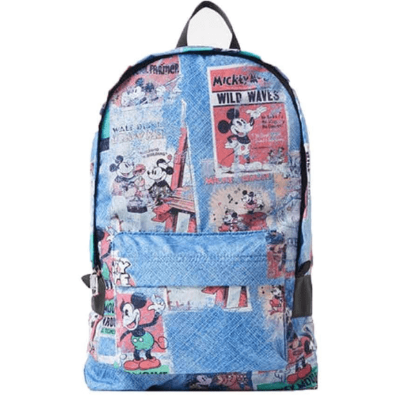DESIGUAL – DESIGUAL – Mochila Mickey Comic Azul Plegable Disney 41,5x28x16 cm Mujer Edición Limitada