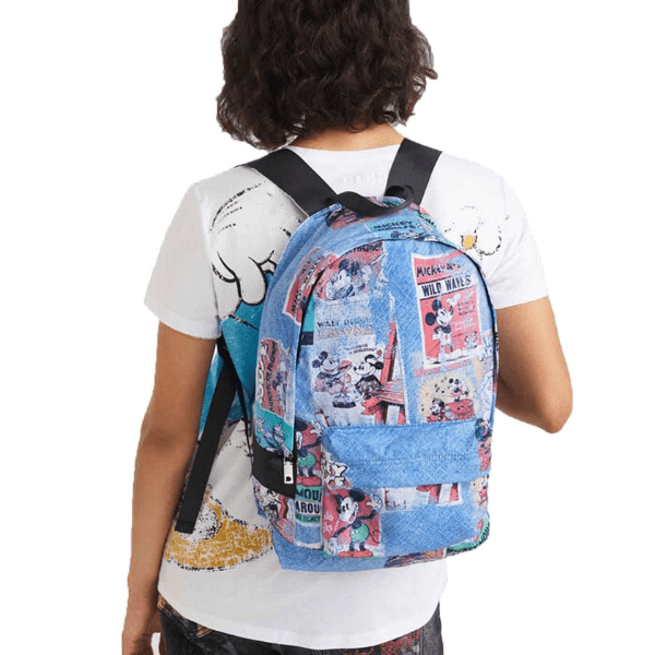 DESIGUAL – DESIGUAL – Mochila Mickey Comic Azul Plegable Disney 41,5x28x16 cm Mujer Edición Limitada - Imagen 5