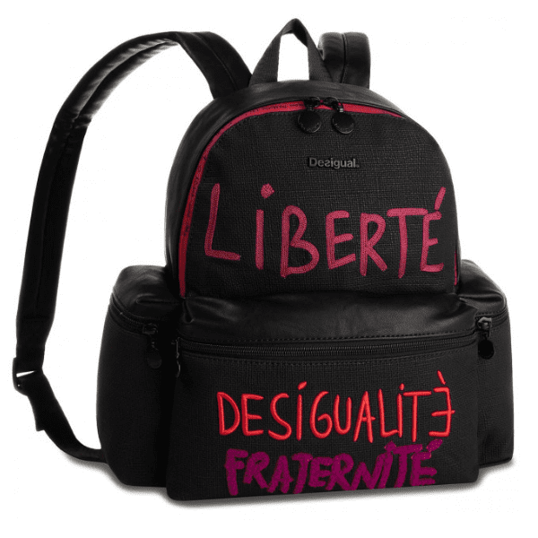 DESIGUAL – Mochila Desigual Back Revolution Mini OSS Negra Mujer 30 cm | Mochila Urbana Casual Original 19WAKA12 - Imagen 3