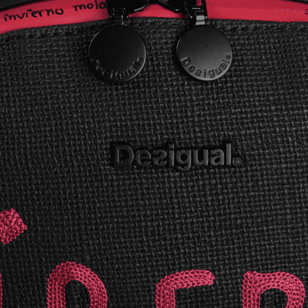 DESIGUAL – Mochila Desigual Back Revolution Mini OSS Negra Mujer 30 cm | Mochila Urbana Casual Original 19WAKA12 - Imagen 4