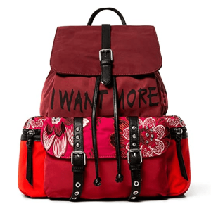 DESIGUAL – Mochila Desigual Mujer Roja Floral Back Rich Clementine Tribeca