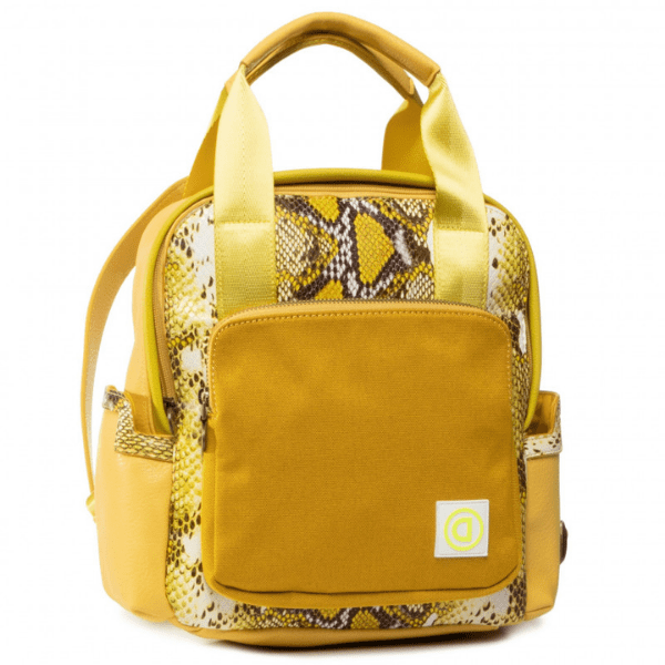 DESIGUAL – Mochila Desigual Amarilla Mini Mujer Animal Print Talisman Randers - Imagen 2