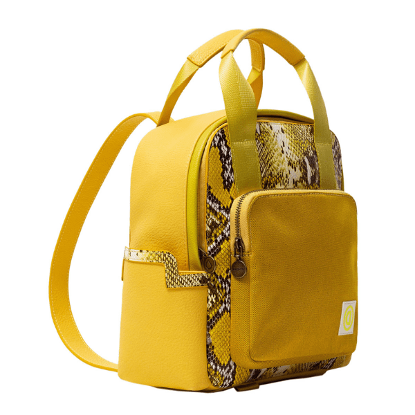 DESIGUAL – Mochila Desigual Amarilla Mini Mujer Animal Print Talisman Randers - Imagen 4