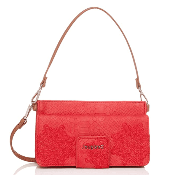 DESIGUAL – Bolso Monedero Desigual Mujer Hela Carmen Rojo 20SAYP54 Bandolera Mini - Imagen 2