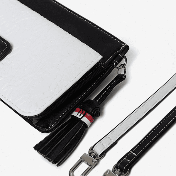 DESIGUAL – Monedero Bolso de Mano Kaila Carmen Negro Blanco 20SAYP28 18x14x4cm - Imagen 5
