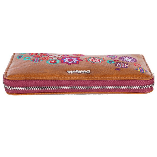 DESIGUAL- Monedero Desigual Mujer Marrón Nanit Zip Around - Imagen 5