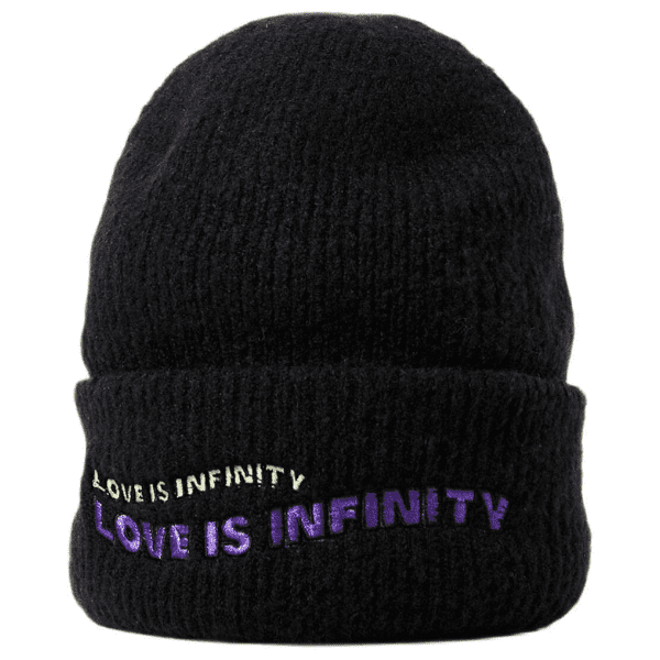 DESIGUAL – Pack Regalo Gorro y Guantes Negro Love is Infinity Mujer - Imagen 3