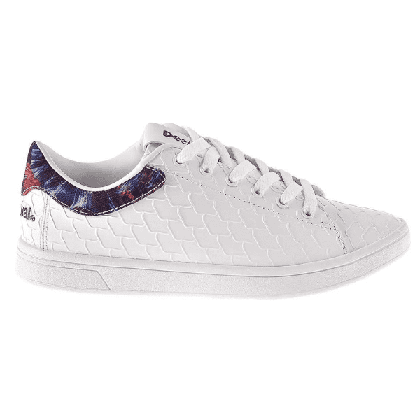 DESIGUAL – Zapatillas Desigual Retro Court Atlantis Blancas Mujer 18SUKO01 Sneakers Casual Urbanas