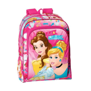DISNEY – Mochila Disney Niñas Princesas Rosa Grande Escolar