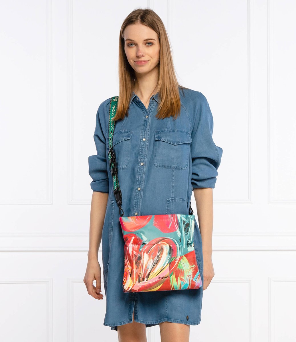 DESIGUAL – Bolso de Mujer Bandolera Multicolor Valhalla Miami 28x20x3 cm 21SAXABJ - Imagen 6
