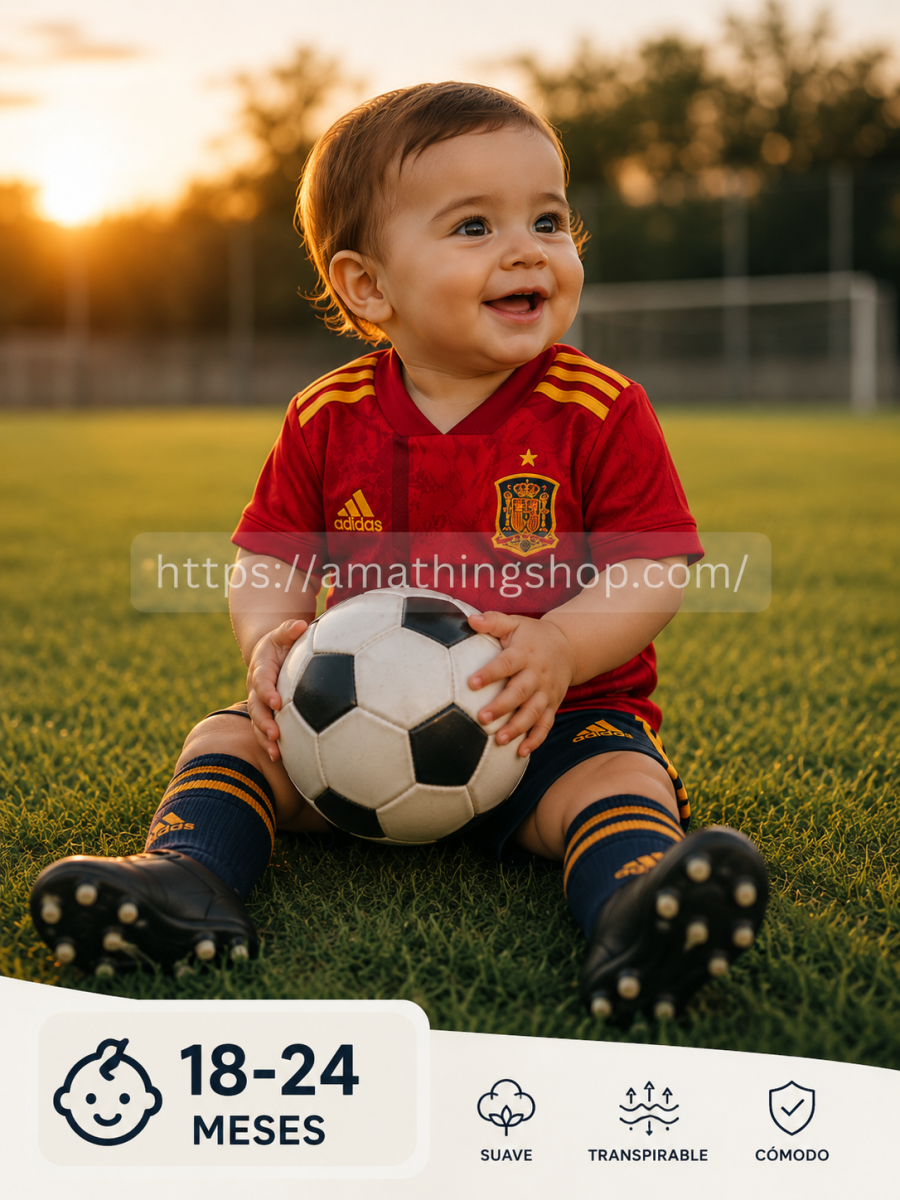 ADIDAS – Conjunto España Niño Adidas Minikit FI6240 Minikit Selección Española – Camiseta, Short y Medias - Imagen 5
