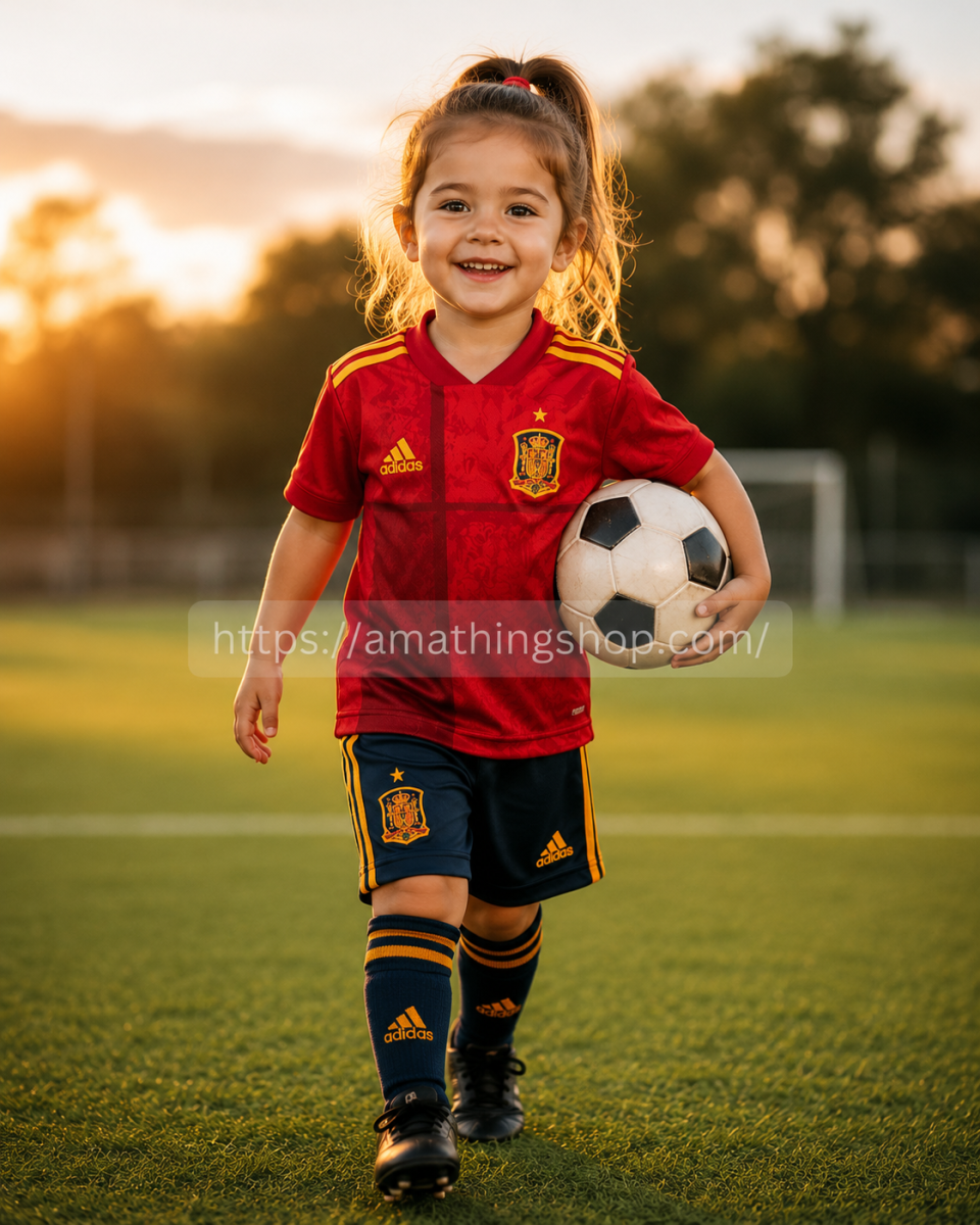 ADIDAS – Conjunto España Niño Adidas Minikit FI6240 Minikit Selección Española – Camiseta, Short y Medias - Imagen 6