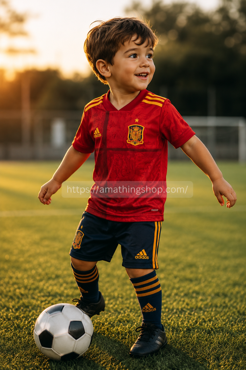 ADIDAS – Conjunto España Niño Adidas Minikit FI6240 Minikit Selección Española – Camiseta, Short y Medias - Imagen 4