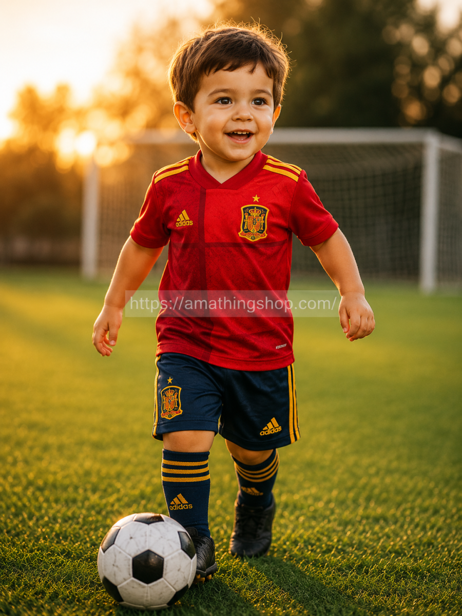 ADIDAS – Conjunto España Niño Adidas Minikit FI6240 Minikit Selección Española – Camiseta, Short y Medias - Imagen 7