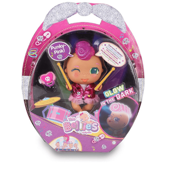 FAMOSA – The Bellies Punky Pink Muñeca Interactiva Glow 18 cm 700016273