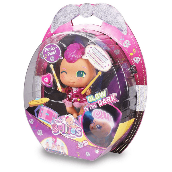 FAMOSA – The Bellies Punky Pink Muñeca Interactiva Glow 18 cm 700016273 - Imagen 3