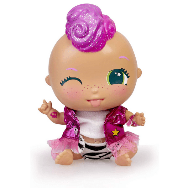 FAMOSA – The Bellies Punky Pink Muñeca Interactiva Glow 18 cm 700016273 - Imagen 5