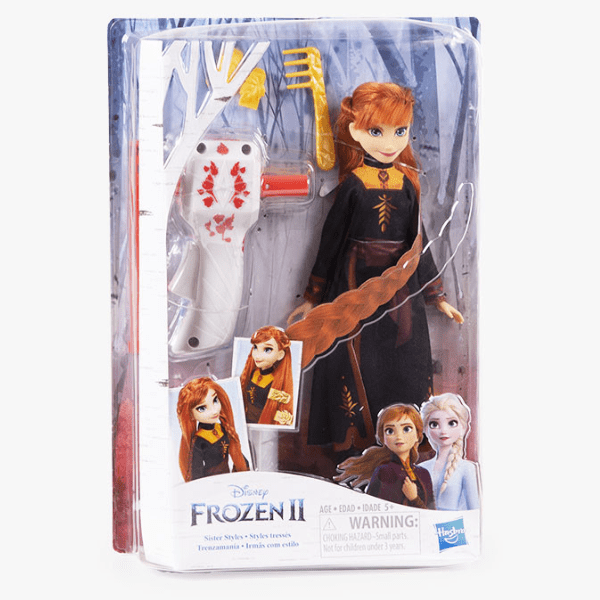FROZEN 2 – Muñeca Anna Frozen II Trenzamanía Sister Styles con trenzadora y accesorios - Imagen 2