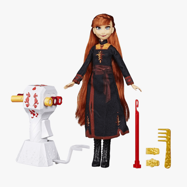FROZEN 2 – Muñeca Anna Frozen II Trenzamanía Sister Styles con trenzadora y accesorios - Imagen 4