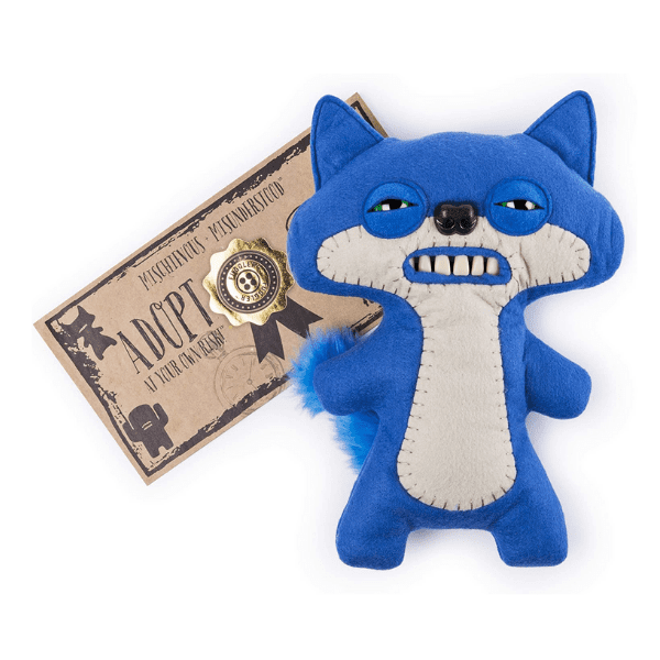 FUGGLER – Blue Suspicious Fox – Peluche Divertido y Feo de Colección, Muñeco Monstruo Original para Niños y Adultos - Imagen 4