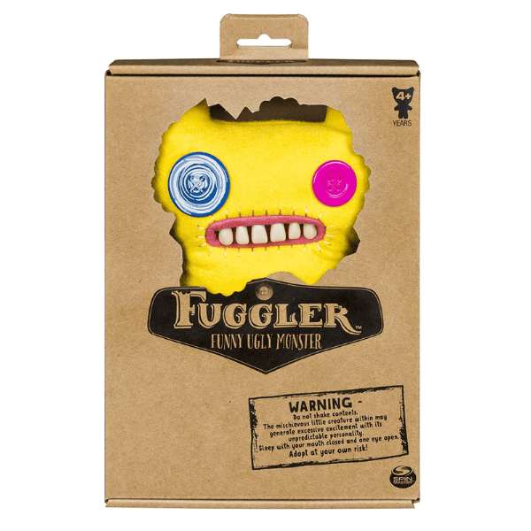 FUGGLER – Fuggler Funny Ugly Monster Amarillo 22 cm – Peluche Único Certificado Adopción - Imagen 7