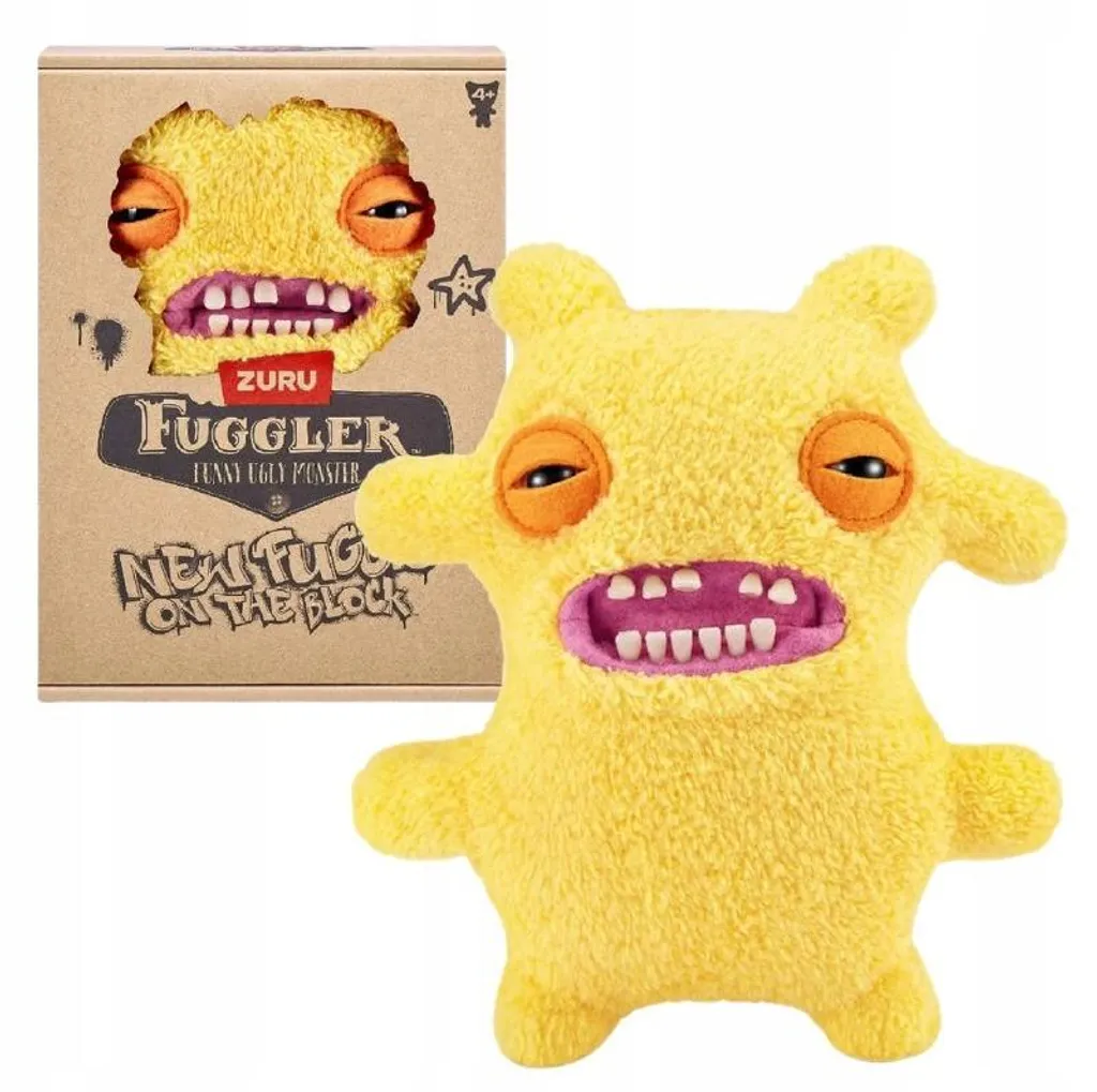 ZURU – Fuggler Sir Nubbynuts Amarillo Fuggs on the Block Peluche Monstruo Feo Divertido 22 cm - Imagen 3