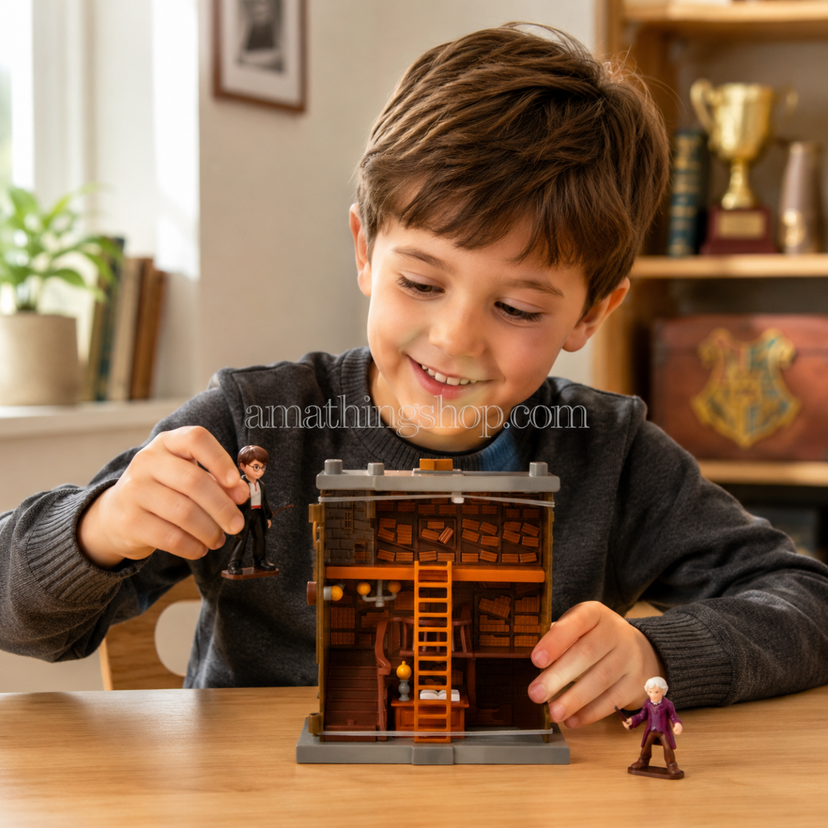 JAKKS PACIFIC – Harry Potter Ollivander’s Wand Shop Mini Playset Jakks Pacific 49997 con Figuras - Imagen 7