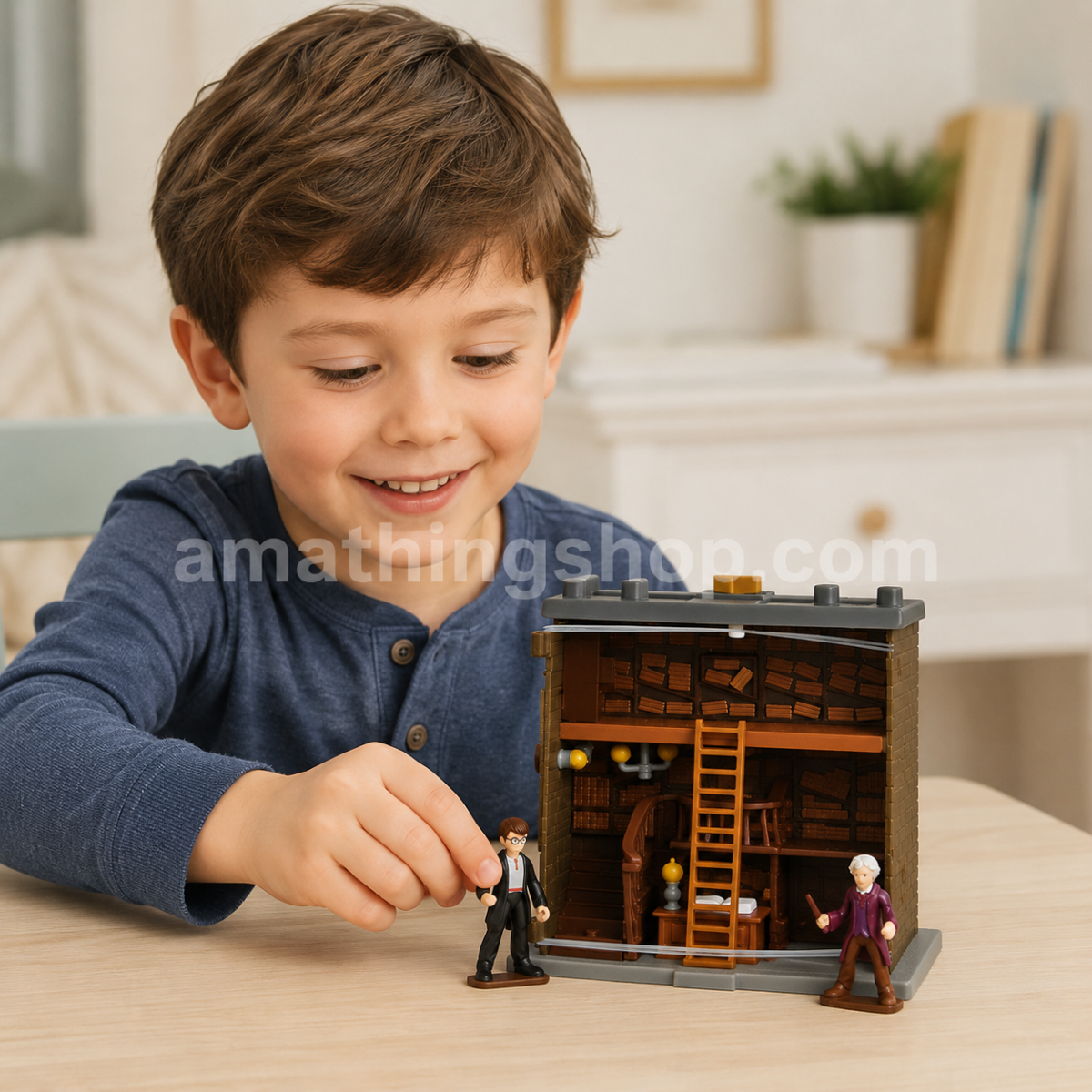JAKKS PACIFIC – Harry Potter Ollivander’s Wand Shop Mini Playset Jakks Pacific 49997 con Figuras - Imagen 4